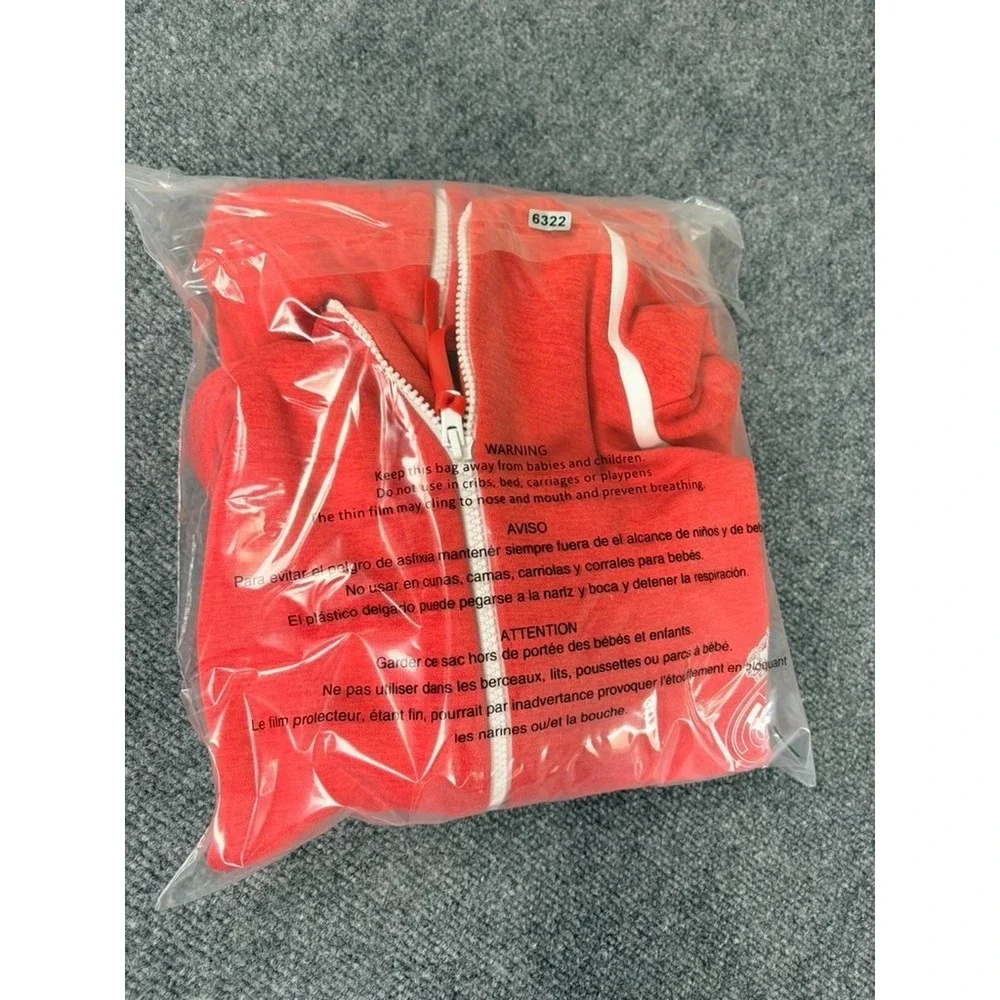 Adidas Real Madrid Z.N.E.Full‎ Zip Hoodie Heathered Red Polyester Blend Size XL